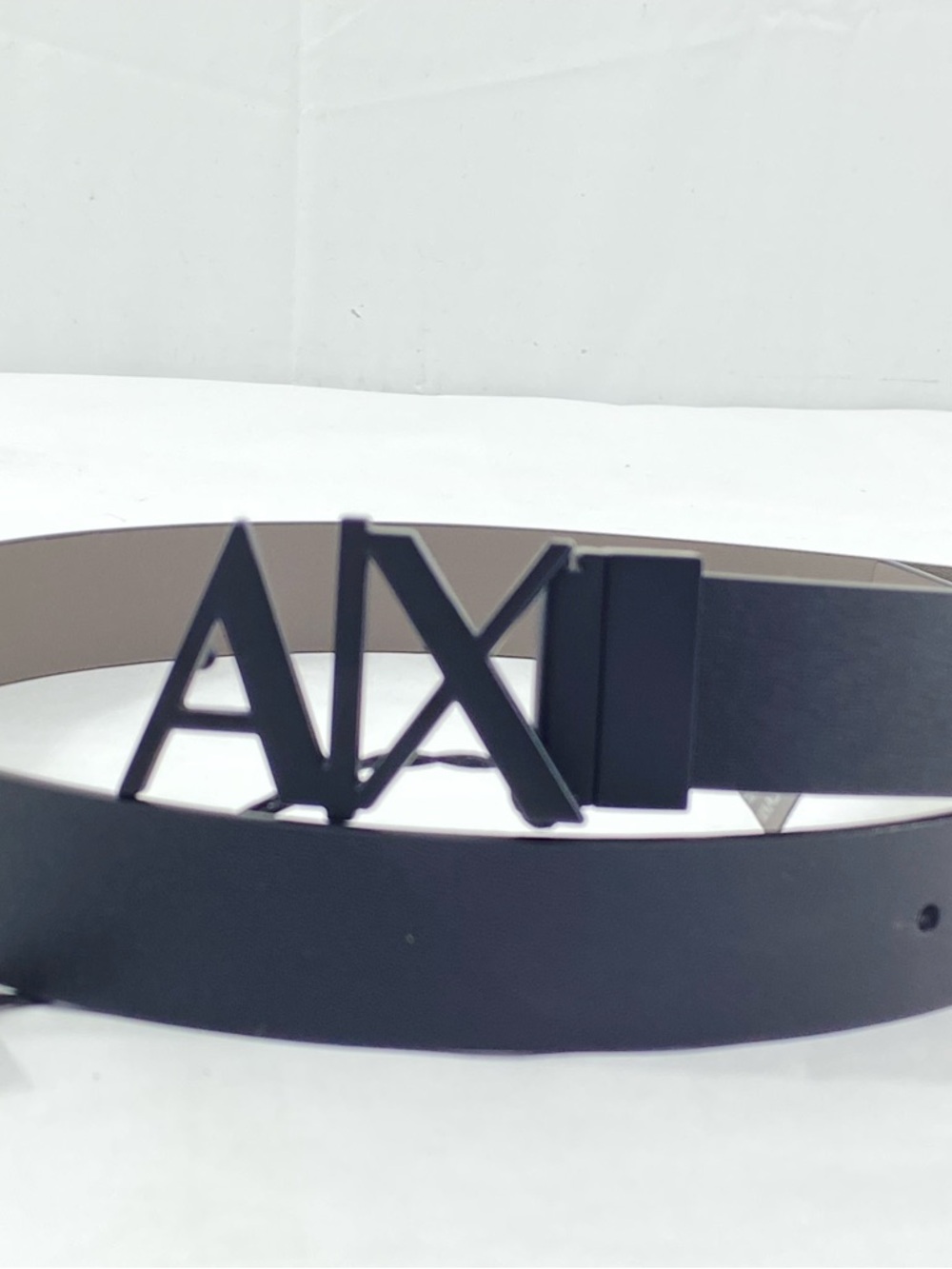 Armani Exchange Reversible Belt 100% Genuine Leather Black Grey Men’s 85/34 NWT